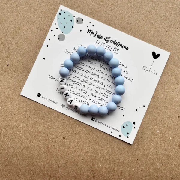 Silikoninių karoliukų apyrankė berniukui