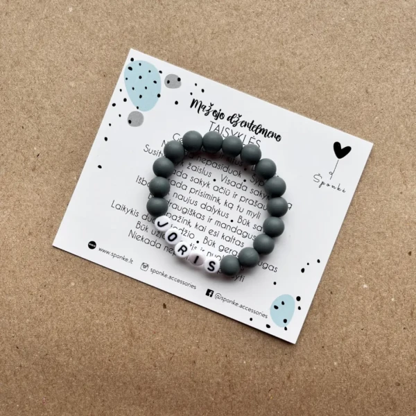 Silikoninių karoliukų apyrankė berniukui