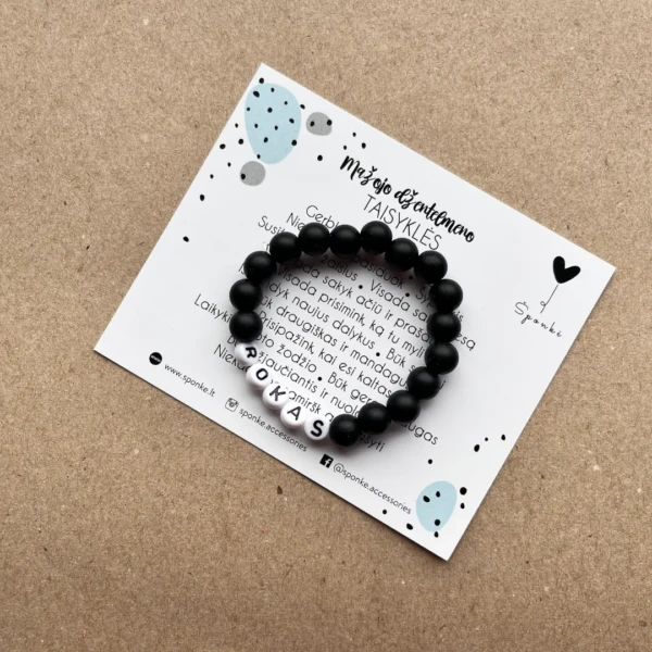 Silikoninių karoliukų apyrankė berniukui