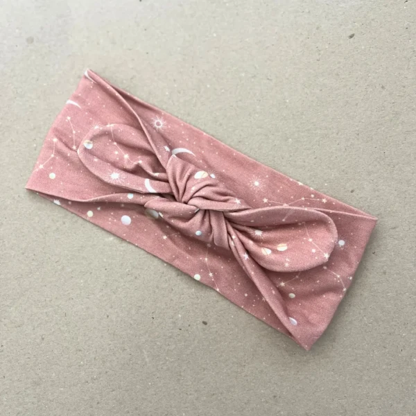 Plati galvos juosta mergaitei su žvaigždžių ir mėnulio raštu „Žvaigždynas“