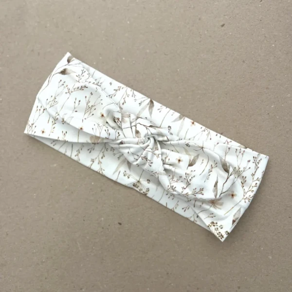 trikotažinė galvos juosta mergaitei smilgų raštas