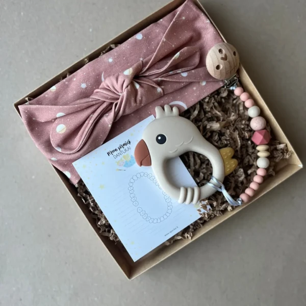 Galvos juosta kūdikiui 6–24 mėn su kramtuku | Dovana