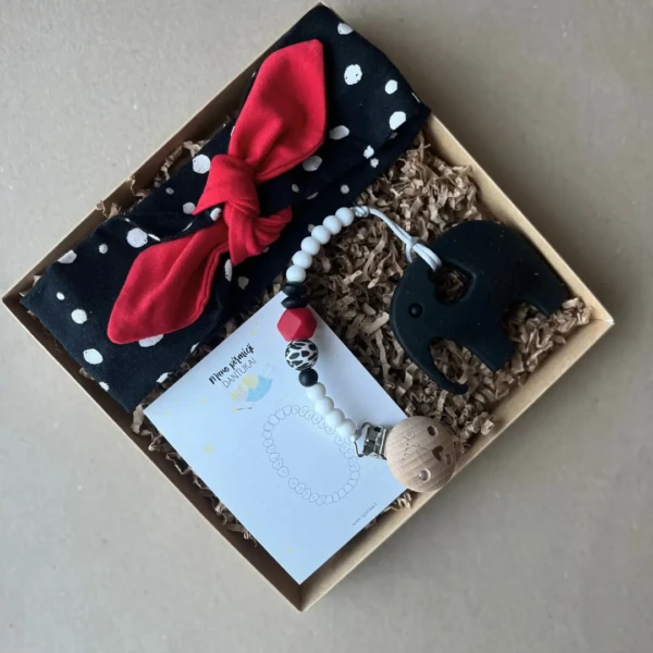 galvos juosta kūdikiui 6-24 mėn su čiulptuko laikikliu ir kramtuku